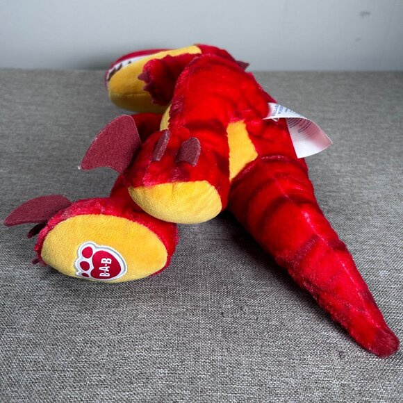 Build A Bear Dinosaur Tyrannosaurus Rex Stuffed Animal Plush Toy Red Striped - Picture 6 of 12